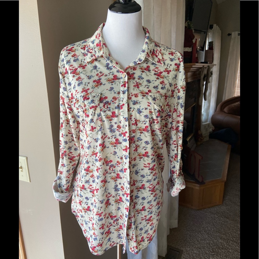 Floral Button Up